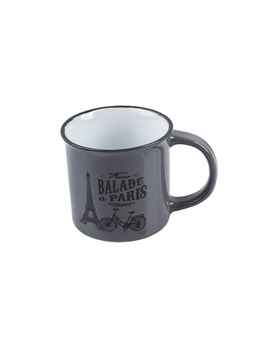Coffee Mug, Ballade a Paris, Grey, Ceramic, 200 mL - MARKET 99