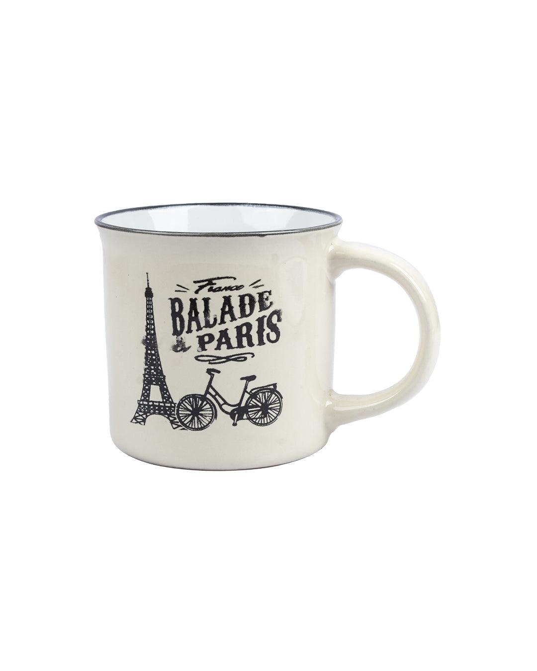 Coffee Mug, Ballade a Paris, White, Ceramic, 200 mL - MARKET 99