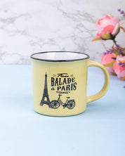 Coffee Mug, Ballade a Paris, Yellow, Ceramic, 200 mL - MARKET 99