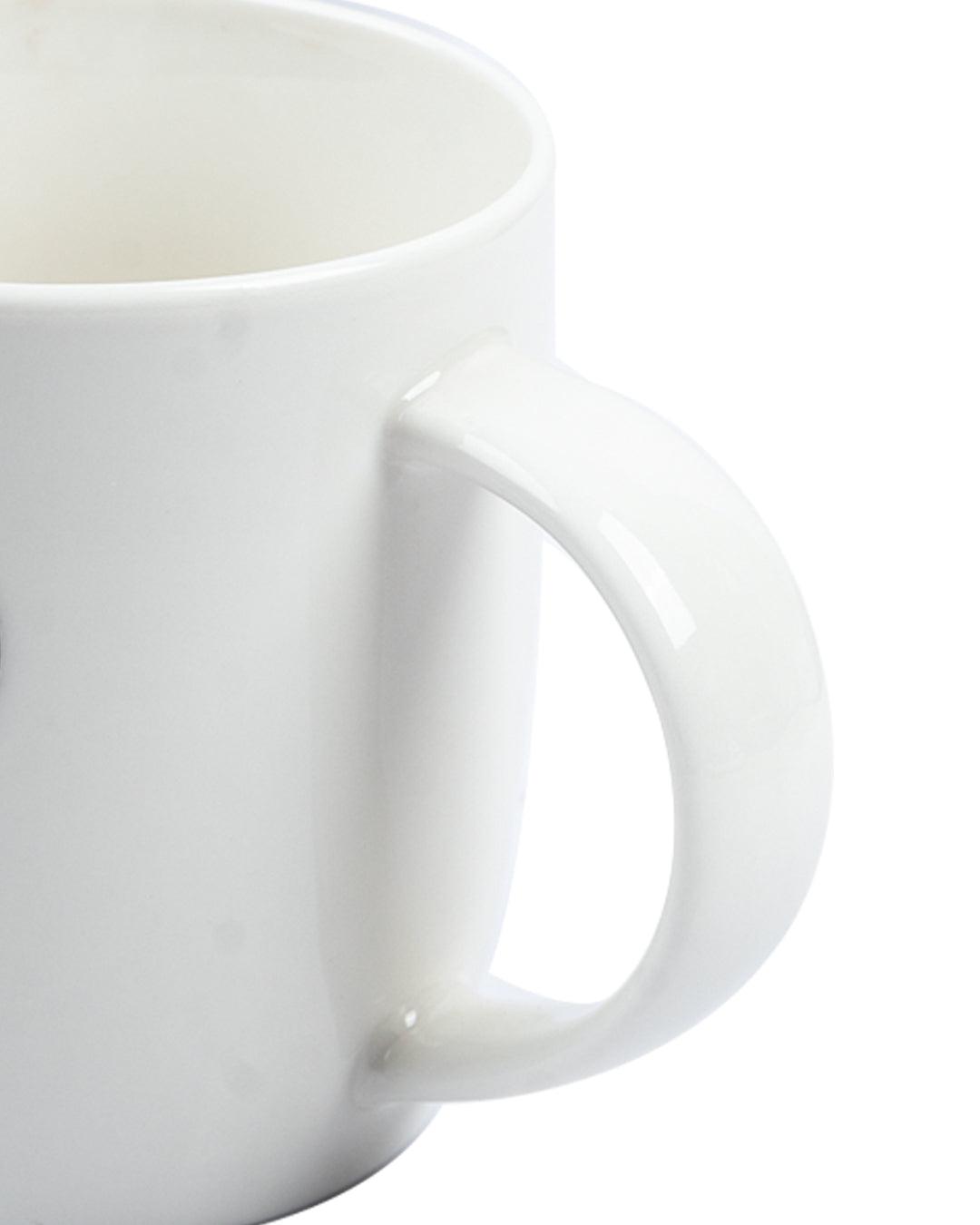 Coffee Mug, Emoji Print, White, Ceramic, 280 mL - MARKET 99