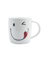 Coffee Mug, Emoji Print, White, Ceramic, 280 mL - MARKET 99