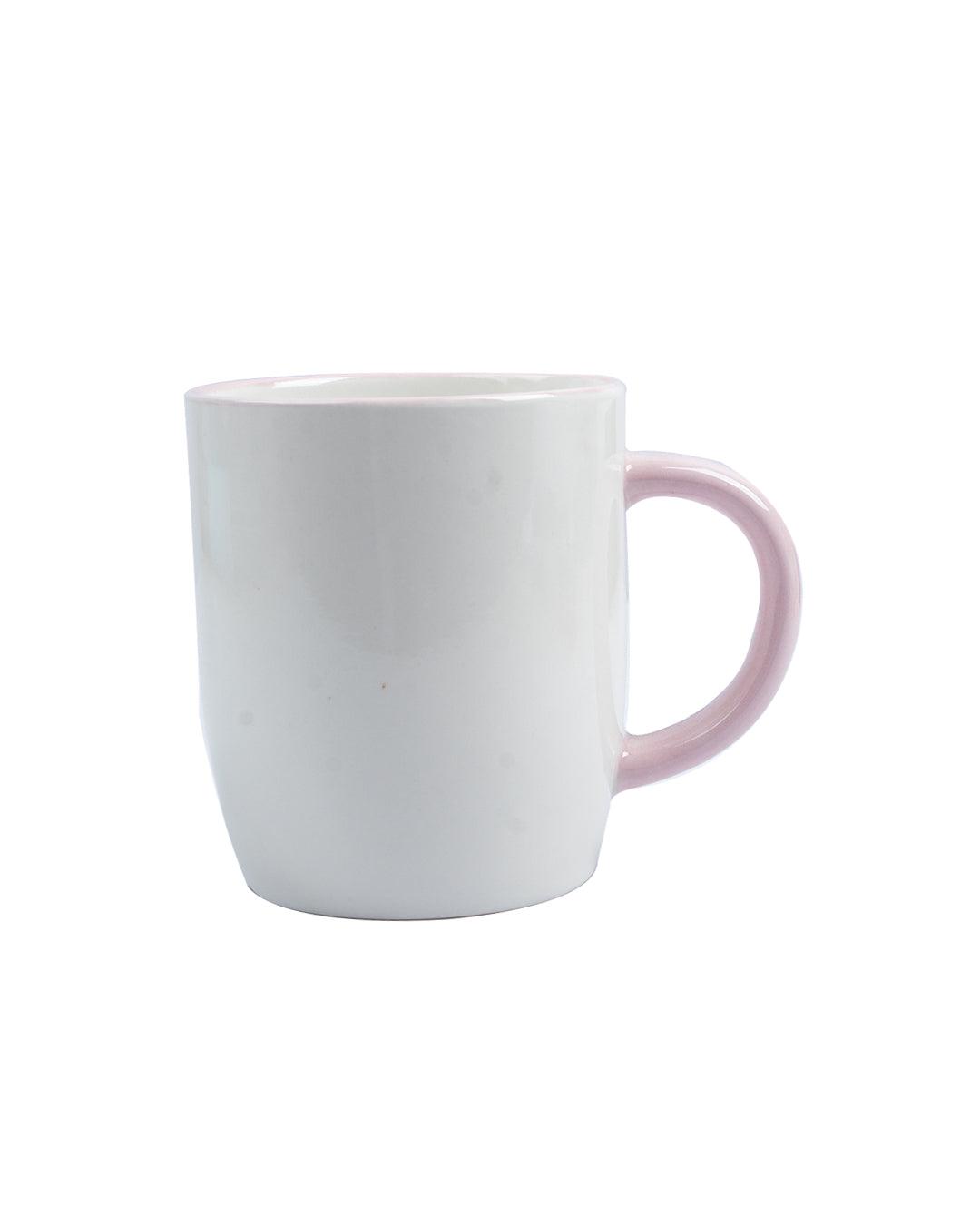 Coffee Mug, Glossy Finish, Light Pink, Ceramic, 380 mL - MARKET 99