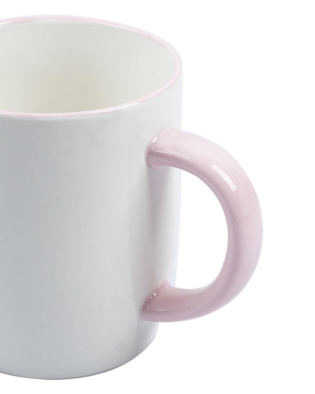 Coffee Mug, Glossy Finish, Light Pink, Ceramic, 380 mL - MARKET 99