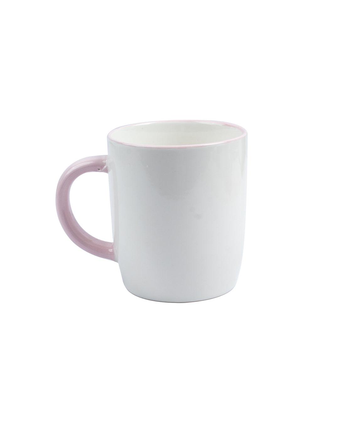 Coffee Mug, Glossy Finish, Light Pink, Ceramic, 380 mL - MARKET 99