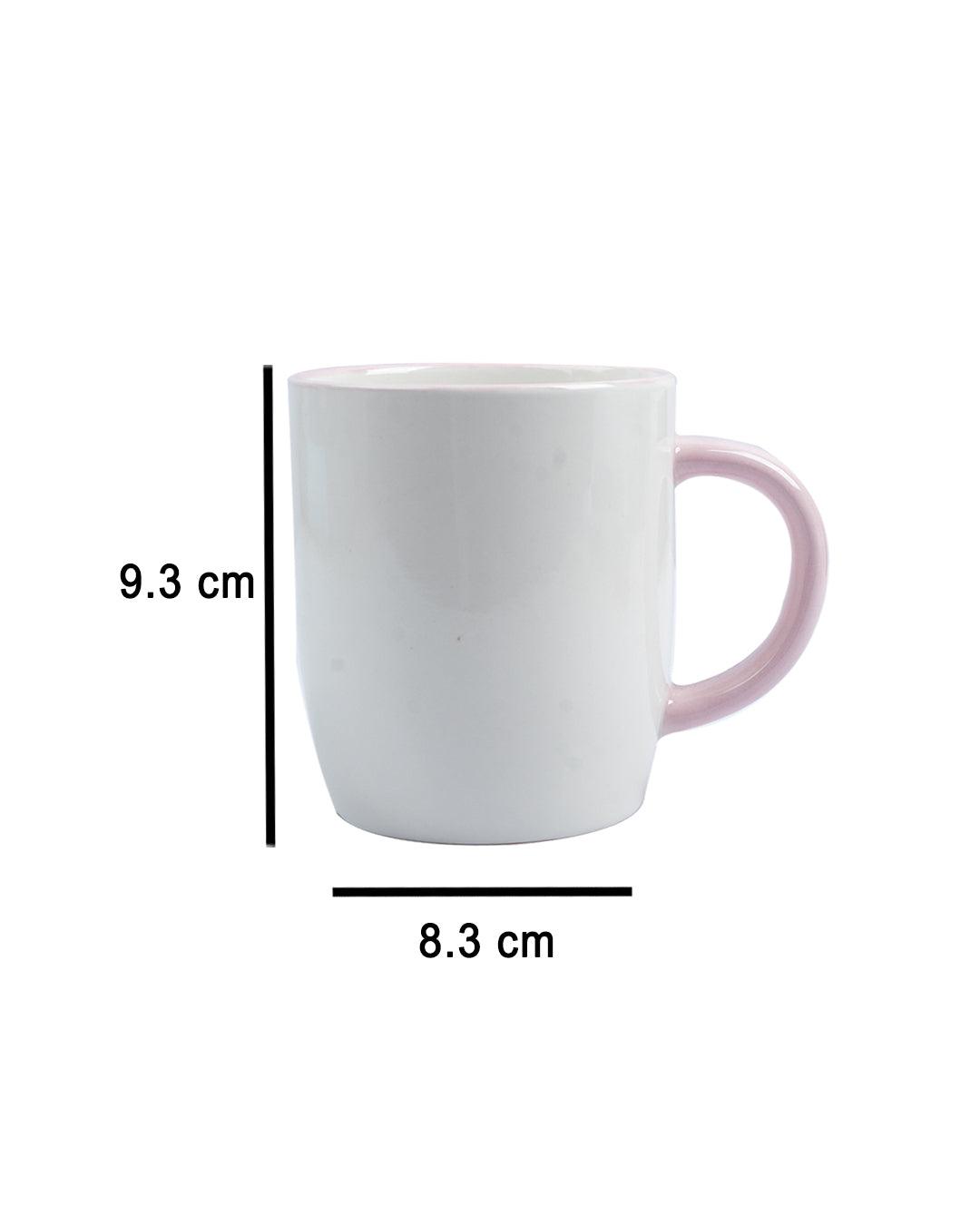 Coffee Mug, Glossy Finish, Light Pink, Ceramic, 380 mL - MARKET 99