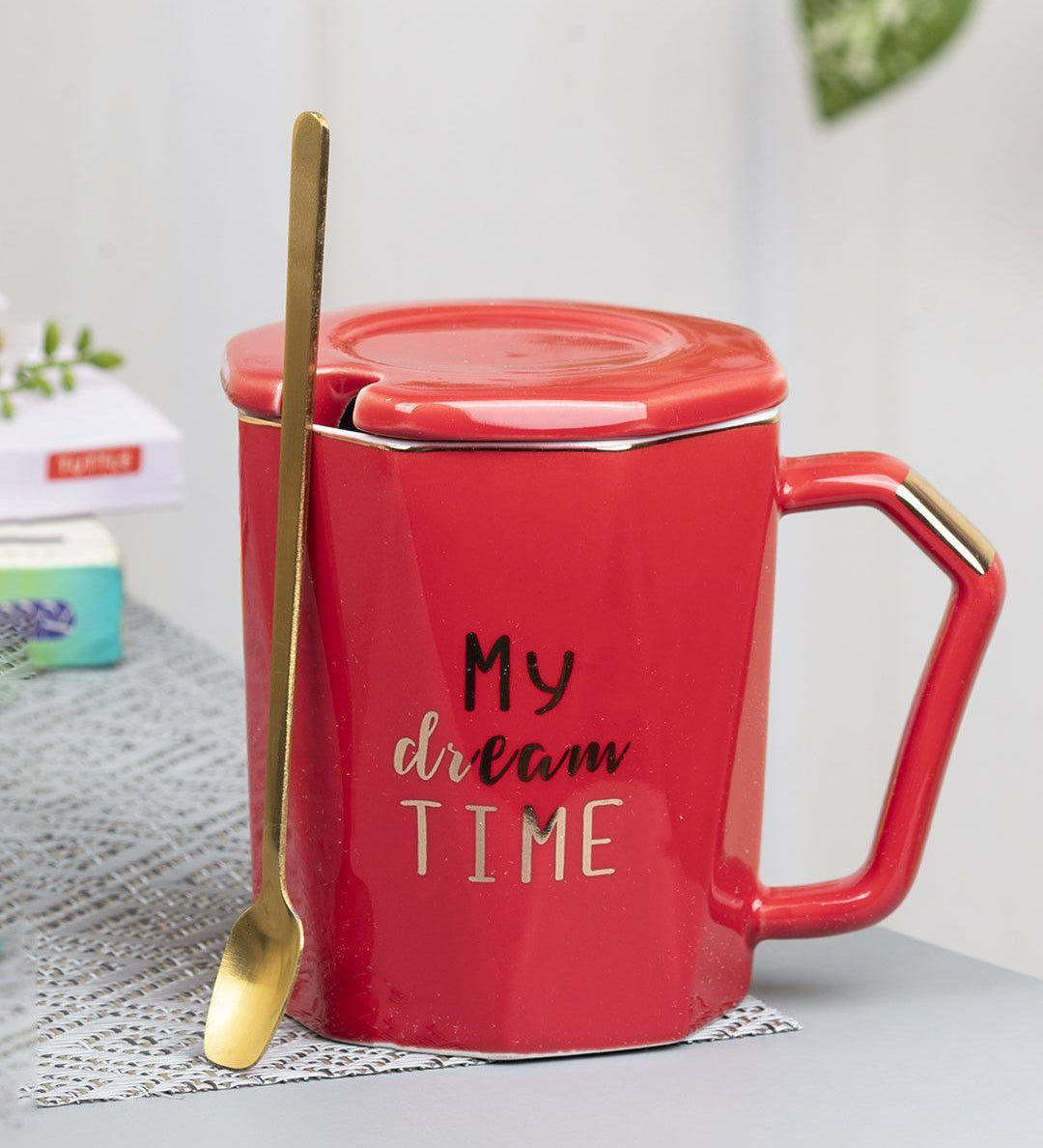 Coffee Mug With Lid (320 Ml) - MARKET 99