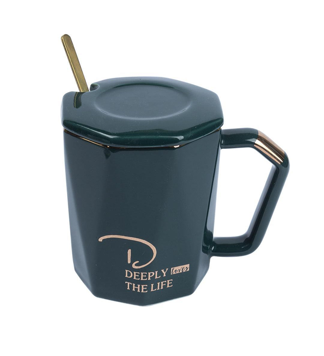 Coffee Mug With Lid (320 Ml) - MARKET 99