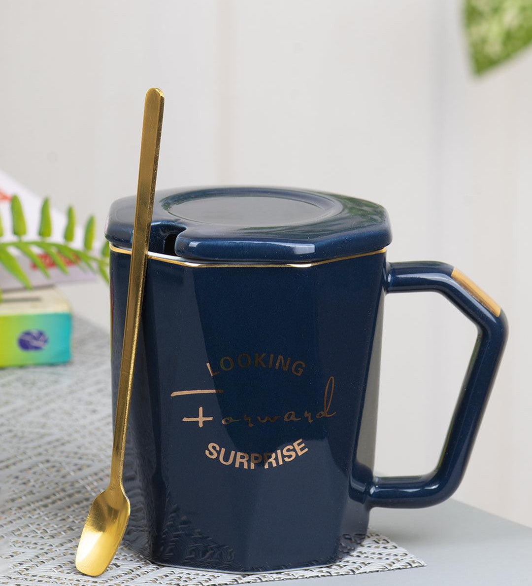 Coffee Mug With Lid (320 Ml) - MARKET 99