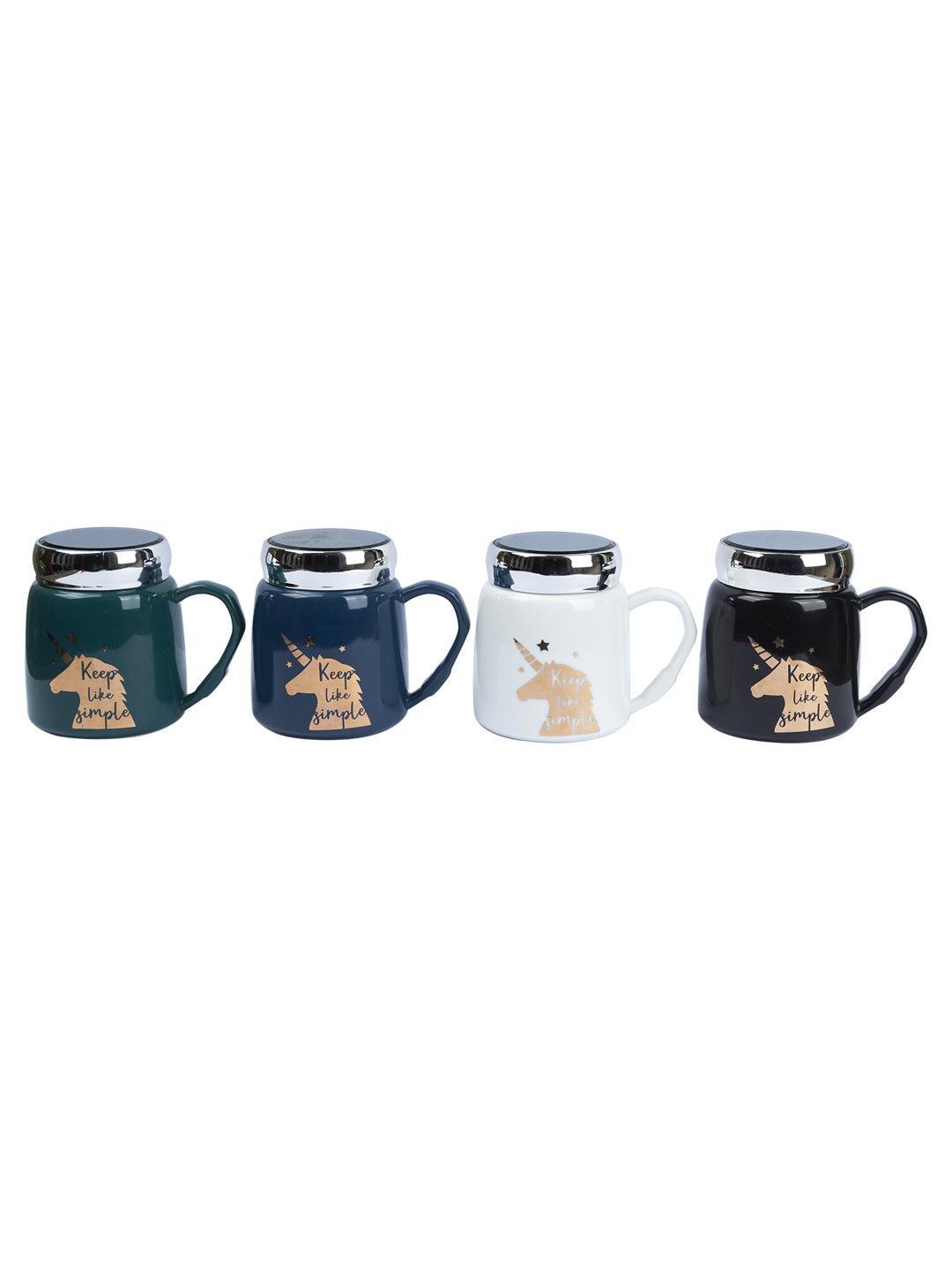 Coffee Mug With Lid (360 Ml), Assorted Colour - MARKET 99