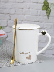 Coffee Mug With Lid (380 Ml), Assorted Colour - MARKET 99