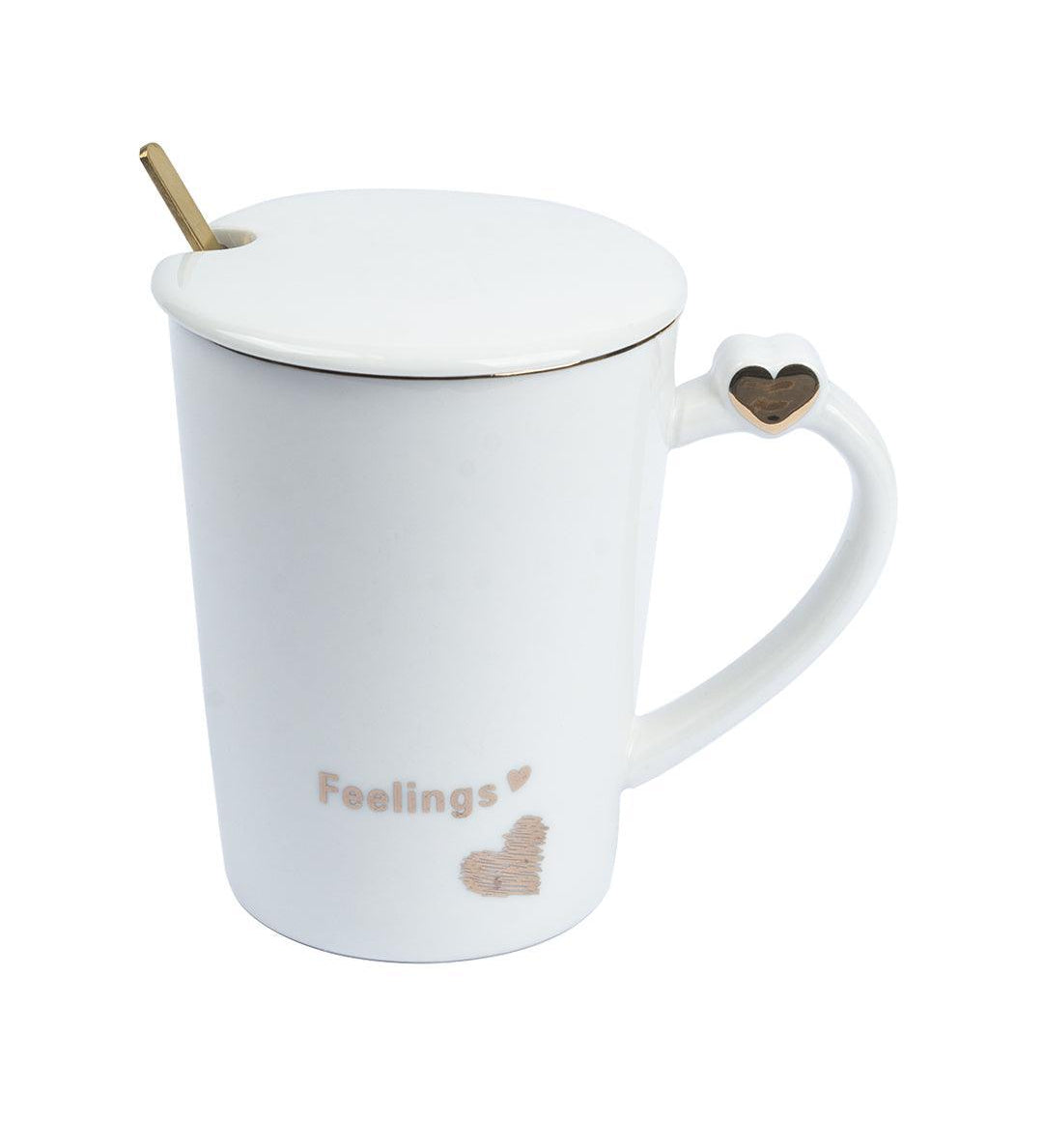 Coffee Mug With Lid (380 Ml), Assorted Colour - MARKET 99