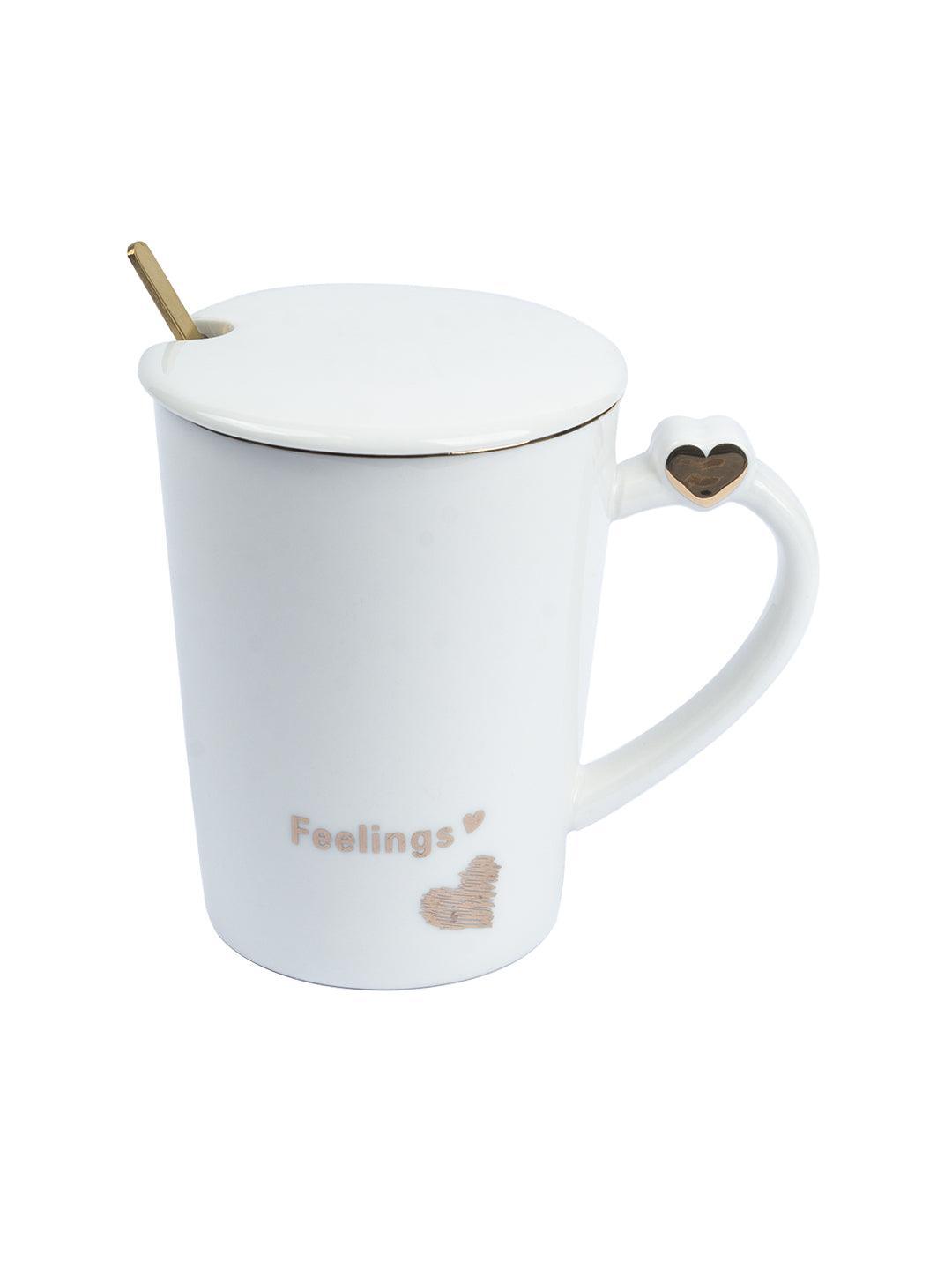 Coffee Mug With Lid (380 Ml), Assorted Colour - MARKET 99