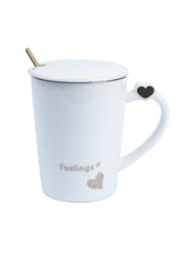Coffee Mug With Lid (380 Ml), Assorted Colour - MARKET 99