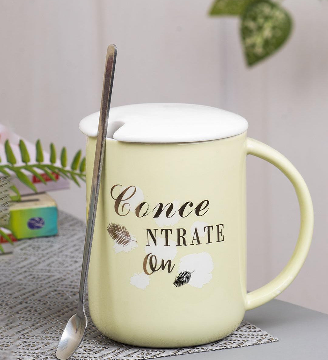 Coffee Mug With Lid (400 Ml) - MARKET 99