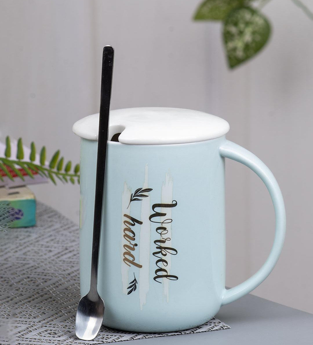 Coffee Mug With Lid (400 Ml) - MARKET 99