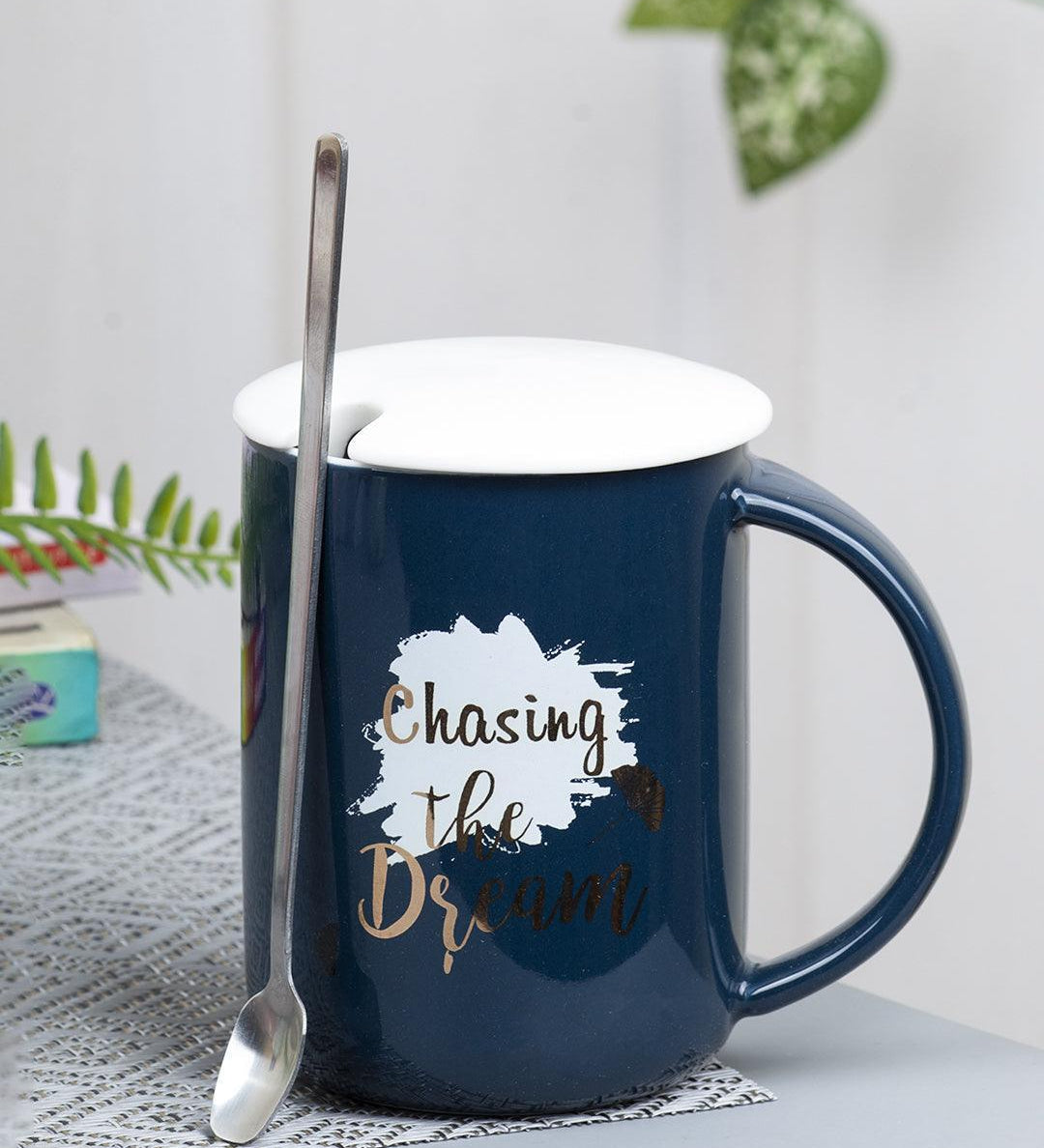 Coffee Mug With Lid (400 Ml) - MARKET 99