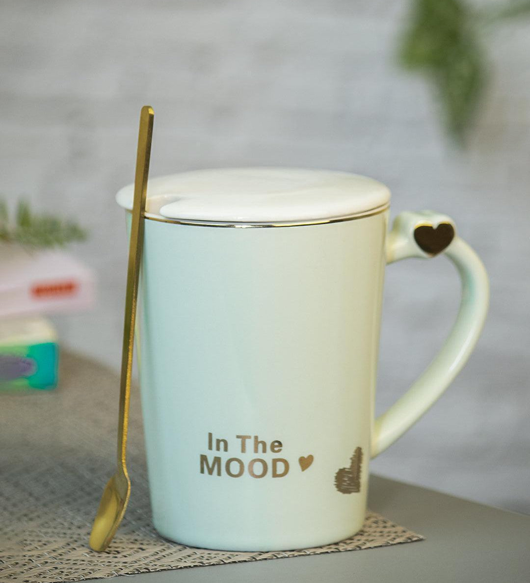 Coffee Mugs With Print 'In The MOOD' - 380mL - MARKET 99