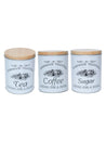 Coffee, Tea & Sugar - Metal Jar Set Of 3, Cylindrical & 1600Ml, - MARKET 99