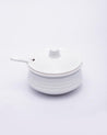 Condiment Set with Lids & Spoon, Serving Condiment Tray, For Home & Kitchen, White Colour, Melamine, Set of 3 - MARKET 99