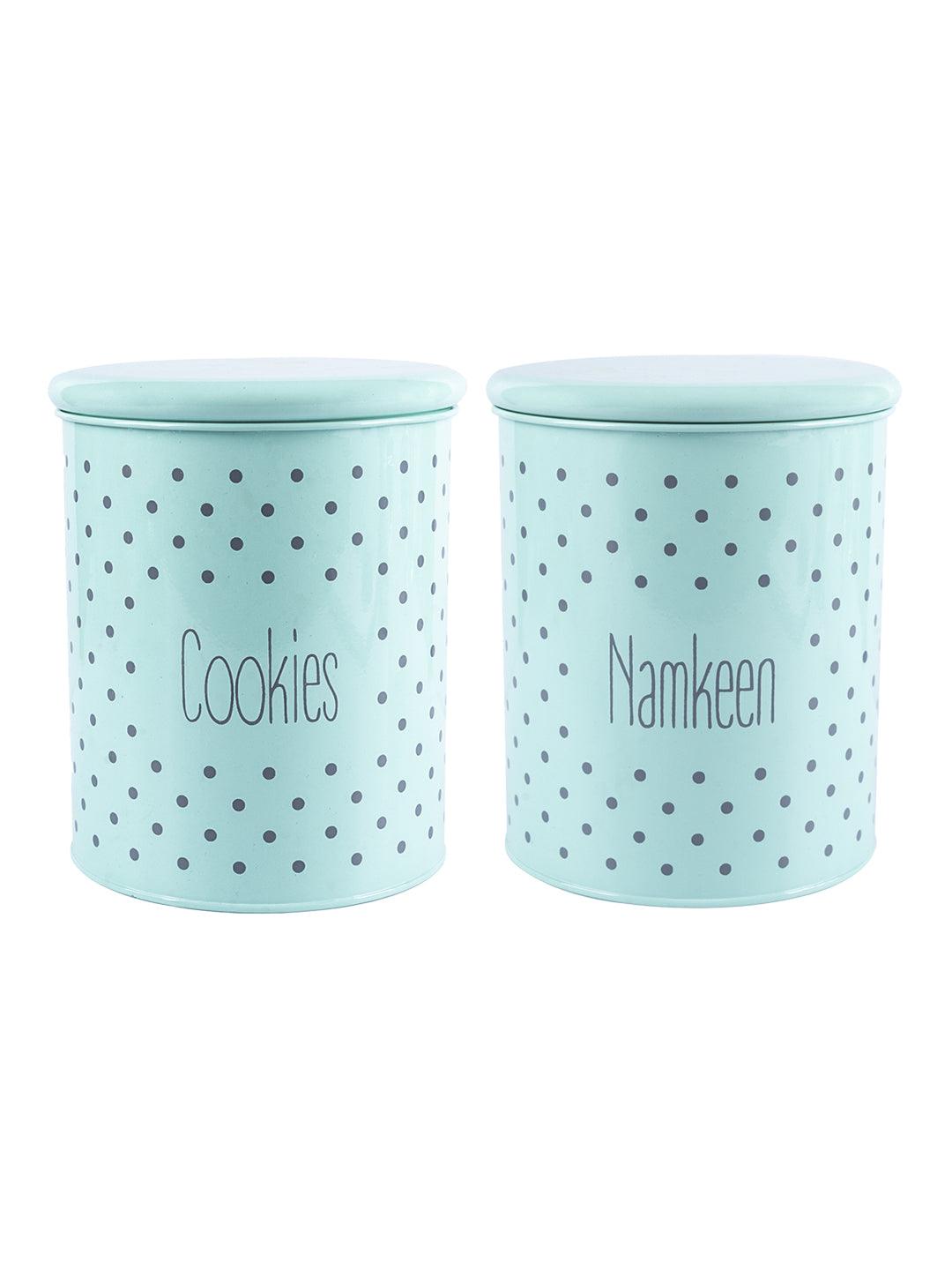 Cookie & Namkeen Jar Set Of 2 ( Green, Each 1700 Ml ) - MARKET 99