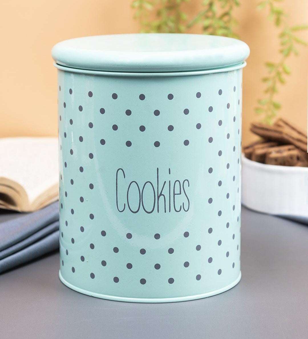 Green Cookies Jar With Lid (1700mL)