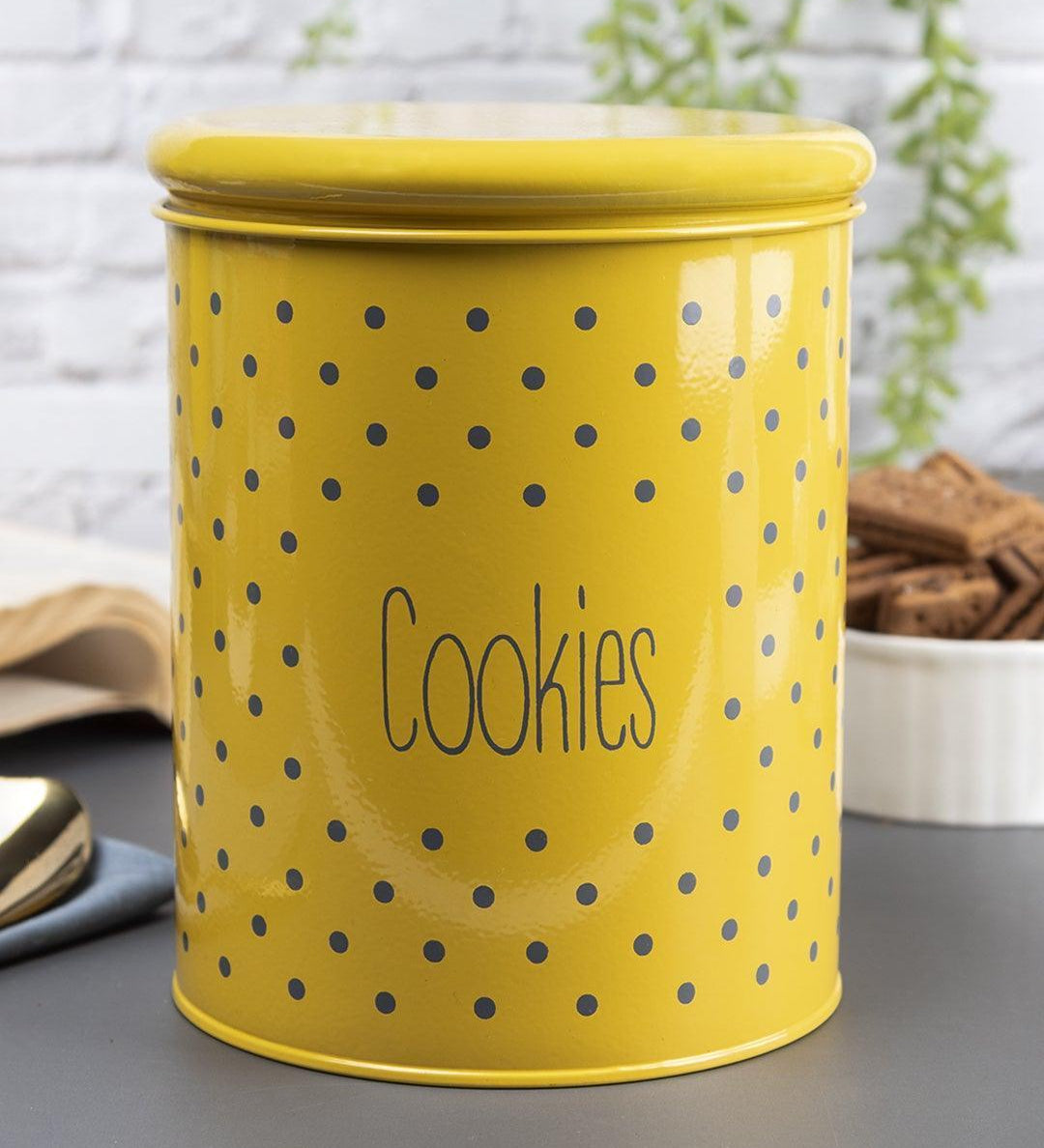 Yellow Cookies Jar With Lid (1700mL)