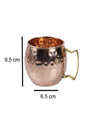 Copper Hammered Moscow Mule Mugs with Handle (Set Of 2, 500 mL) - MARKET 99