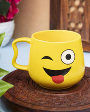 'Crazy Face Emoji' Ceramic Tea & Coffee Mug in Ceramic ( 530 mL, Microwave Safe) - MARKET 99