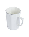 "Cream White " Solid Ceramic Tea & Coffee Mugs (Set Of 2, 250mL) - MARKET 99