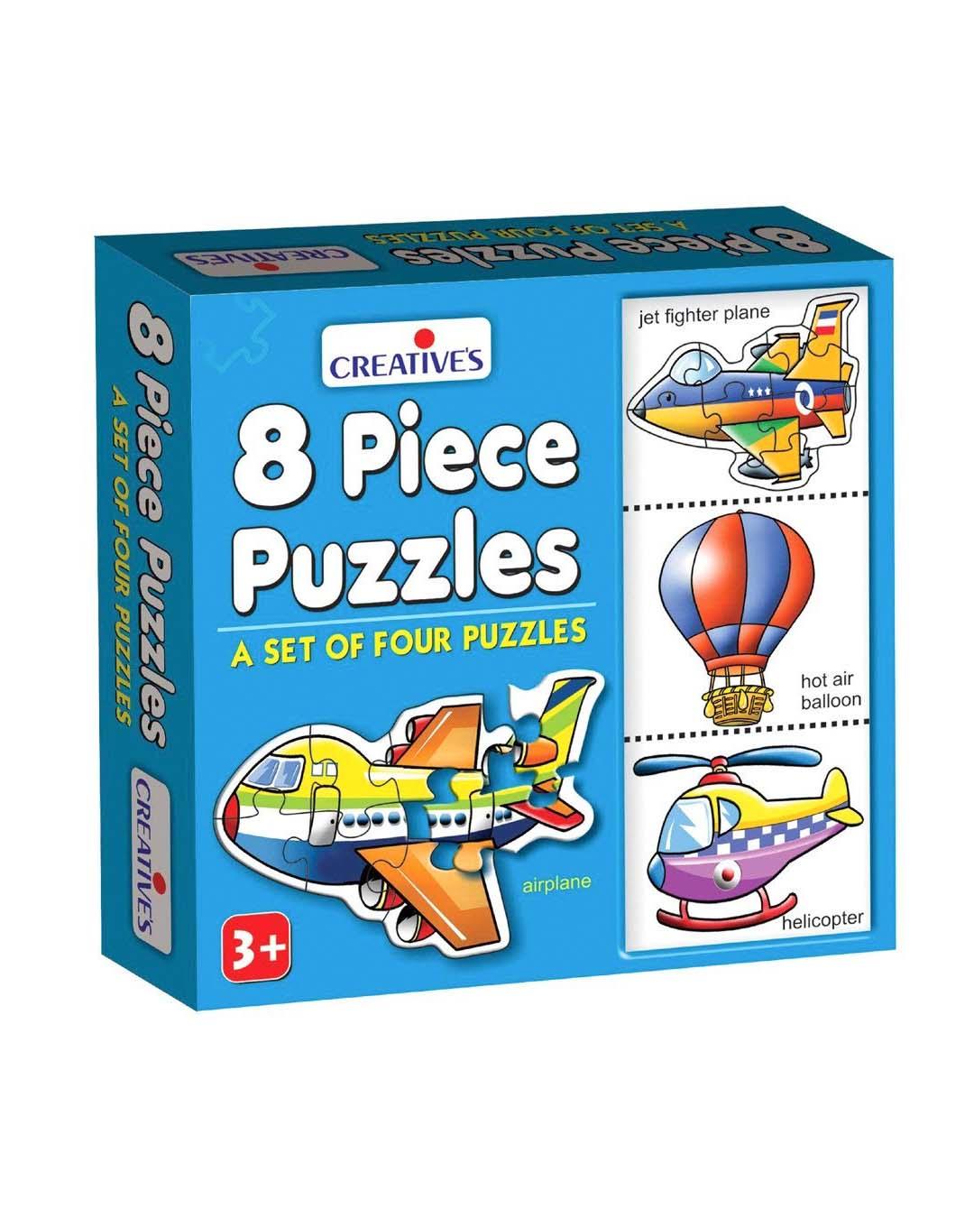 Creative 8 Piece Puzzles (A Set of 4 Puzzles) for Kids - For Child Age 3 & Up - MARKET 99