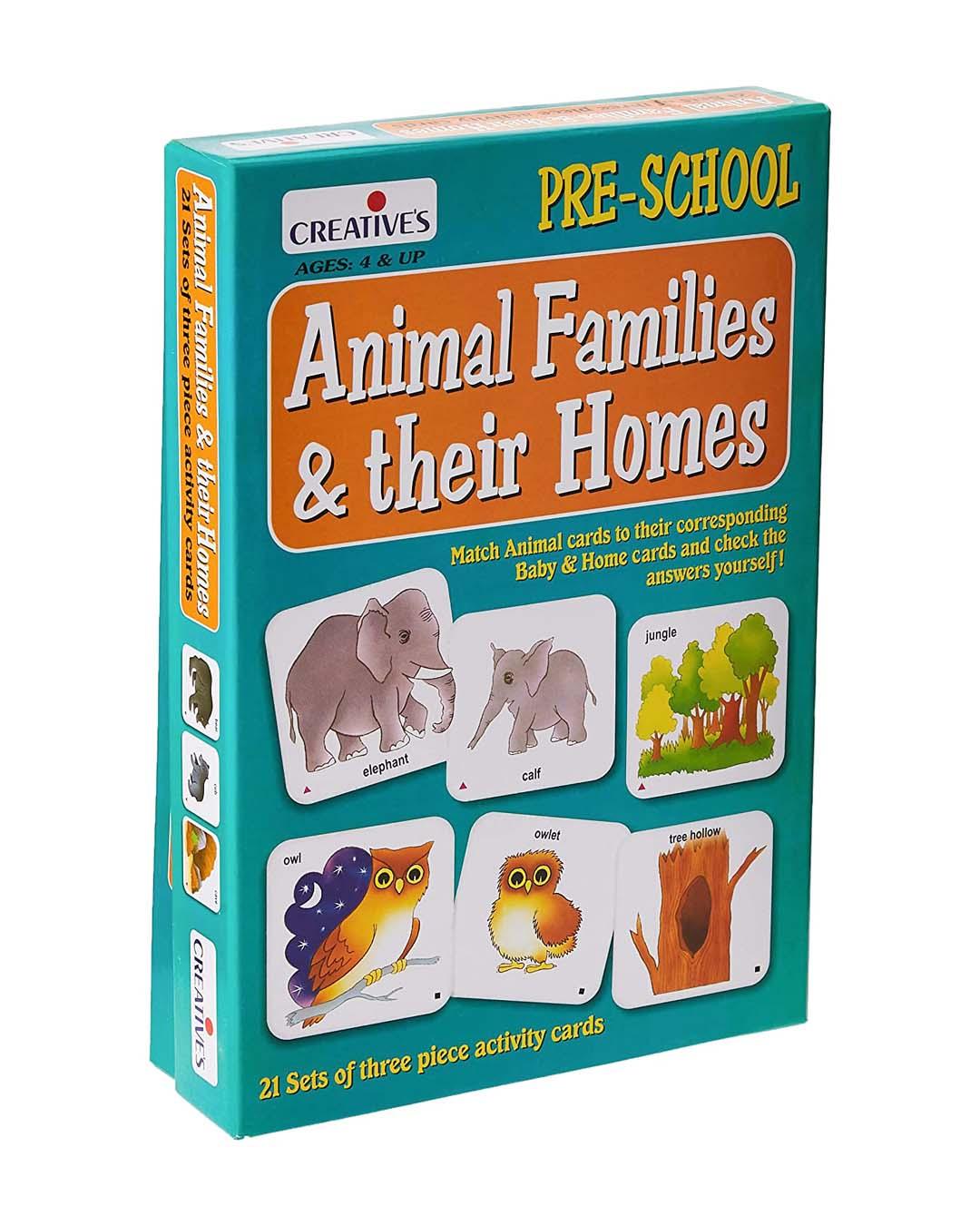 Creative Animal Families & Their Homes (21 Sets of three Pieces) Pre School for Kid - For Child 4 & Up - MARKET 99