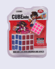 Cube, Rubik's Cube, Toy for Kids, 1 Big & 1 Small Cube, Multicolour, Plastic, Set of 2 - MARKET 99