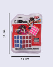 Cube, Rubik's Cube, Toy for Kids, 1 Big & 1 Small Cube, Multicolour, Plastic, Set of 2 - MARKET 99