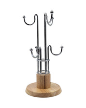 Cup Hanger, Silver, Mild Steel & Wood - MARKET 99