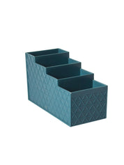 Dark Cyan Desk Organizer With Four Compartments