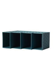 Dark Cyan Desk Organizer With Four Compartments