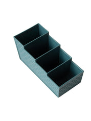 Dark Cyan Desk Organizer With Four Compartments