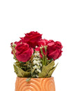 Dark Red Roses With Brown Pot - MARKET 99