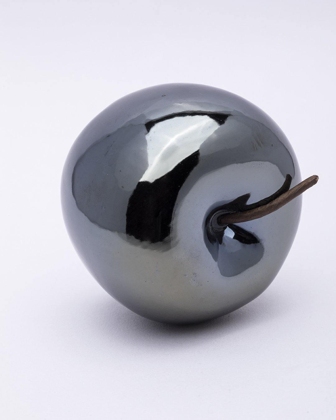 Décor Apple, Decorative Object, Black, Ceramic - MARKET 99