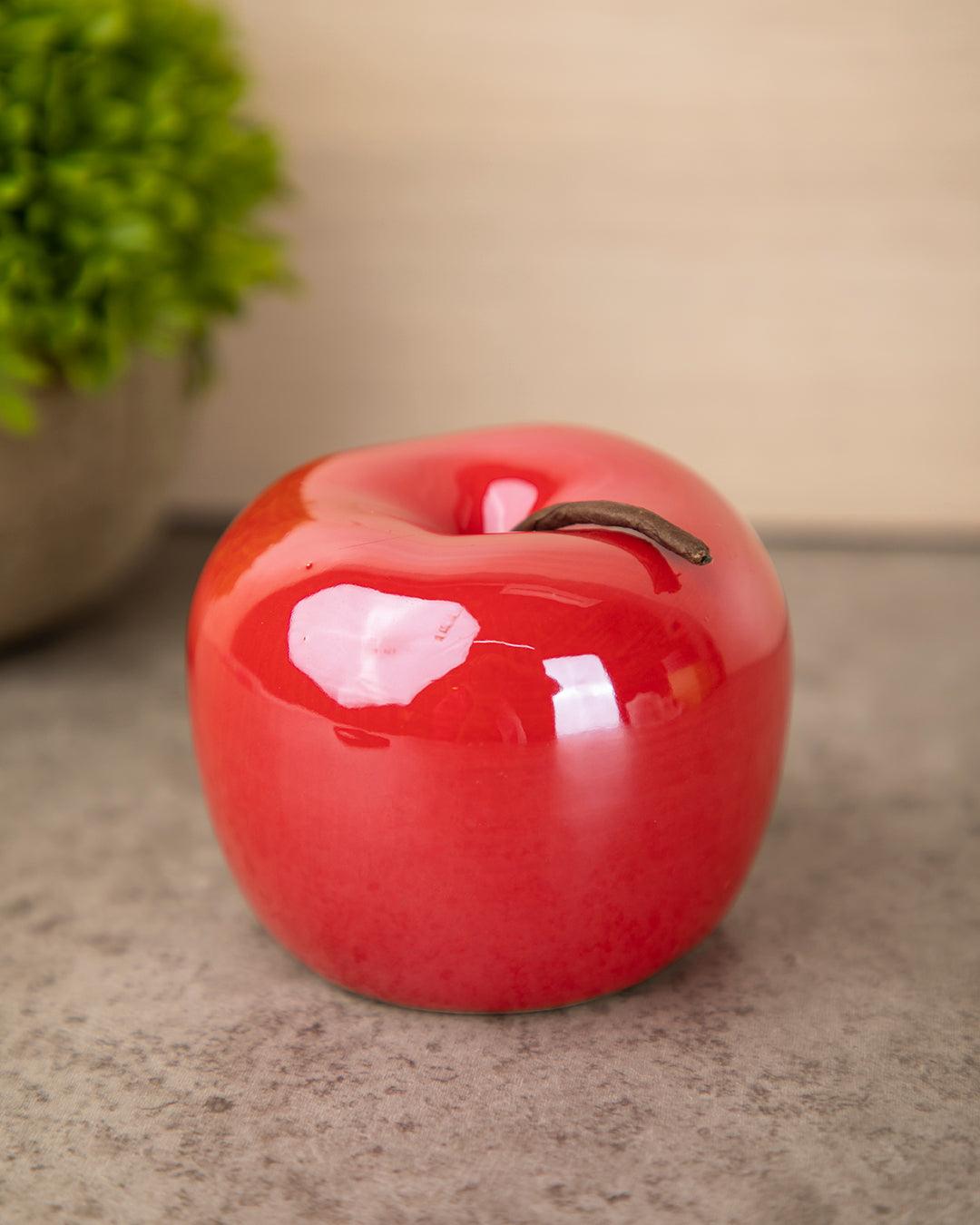Décor Apple, Decorative Object, Red, Ceramic - MARKET 99