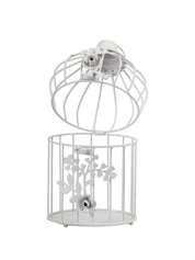 Diwali Decoration Item WHITE CAGE T -LITE HOLDER PACK OF 2