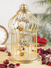 Diwali Decoration Item WHITE CAGE T -LITE HOLDER PACK OF 2