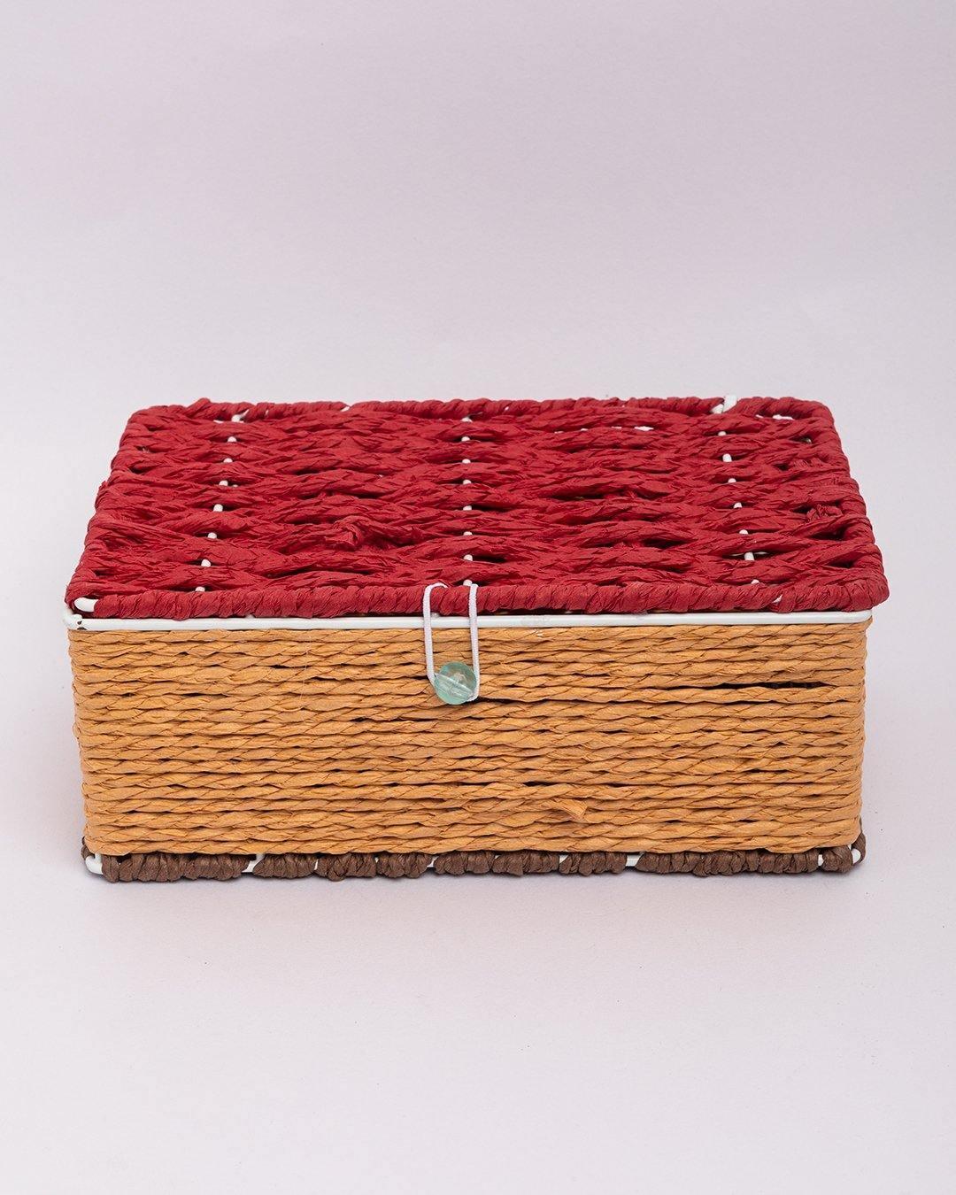 Decorative Box, Rectangle, Red, Paper - MARKET 99