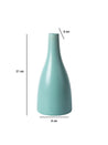 Decorative Ceramic Flower Vase - Green Bottle, Glossy