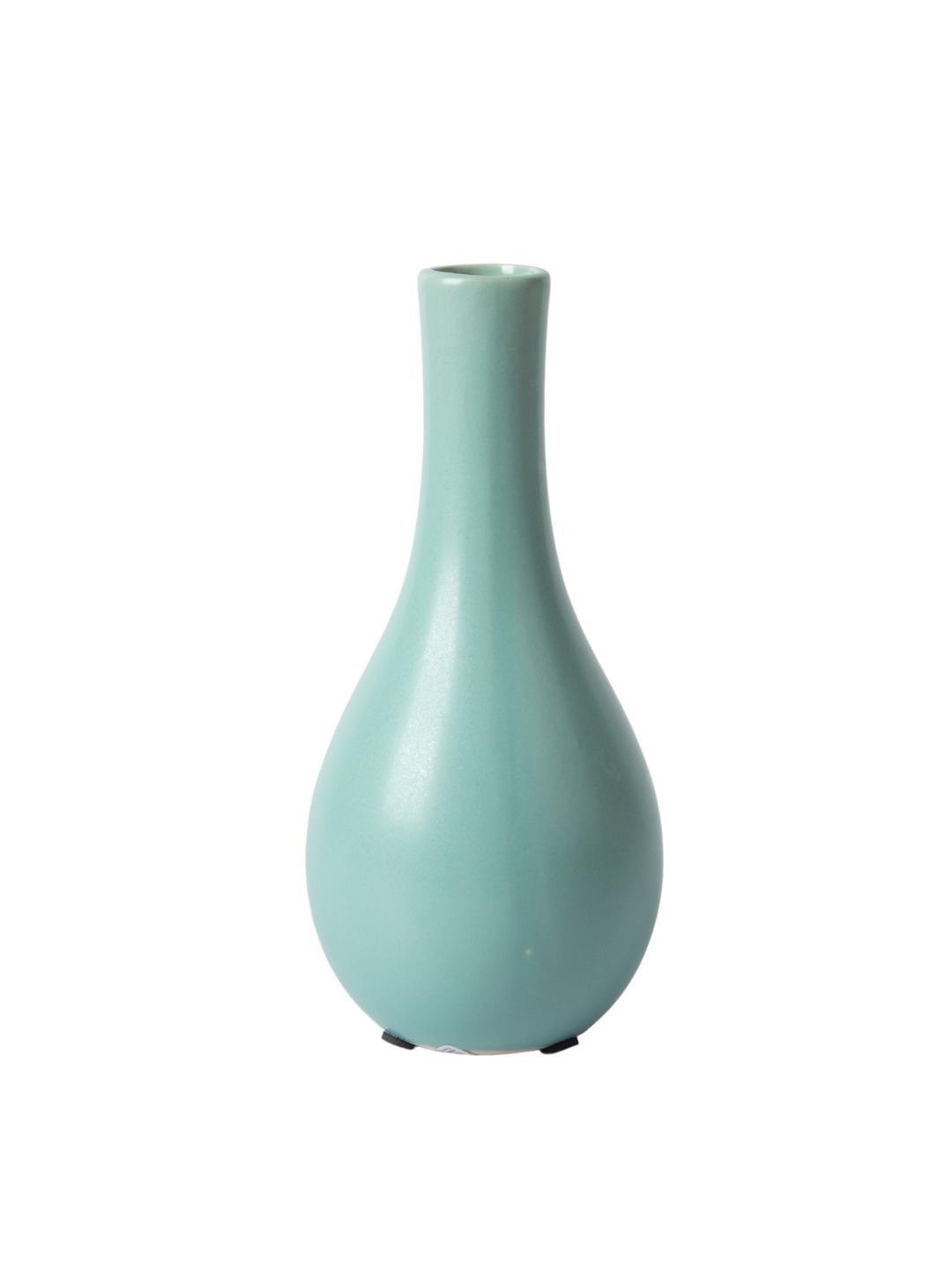 Decorative Ceramic Flower Vase - Green Pear, Glossy