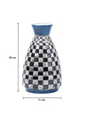 Decorative Flower Vase - Black, White and Blue - MARKET 99