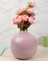 Decorative Flower Vase, Diwali Décor, Peach, Iron - MARKET 99