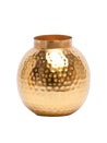 Decorative Golden Hammered Vase - Matka Shape - MARKET 99