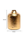 Decorative Hammered Vase -Golden & Cylinder Shape - MARKET 99