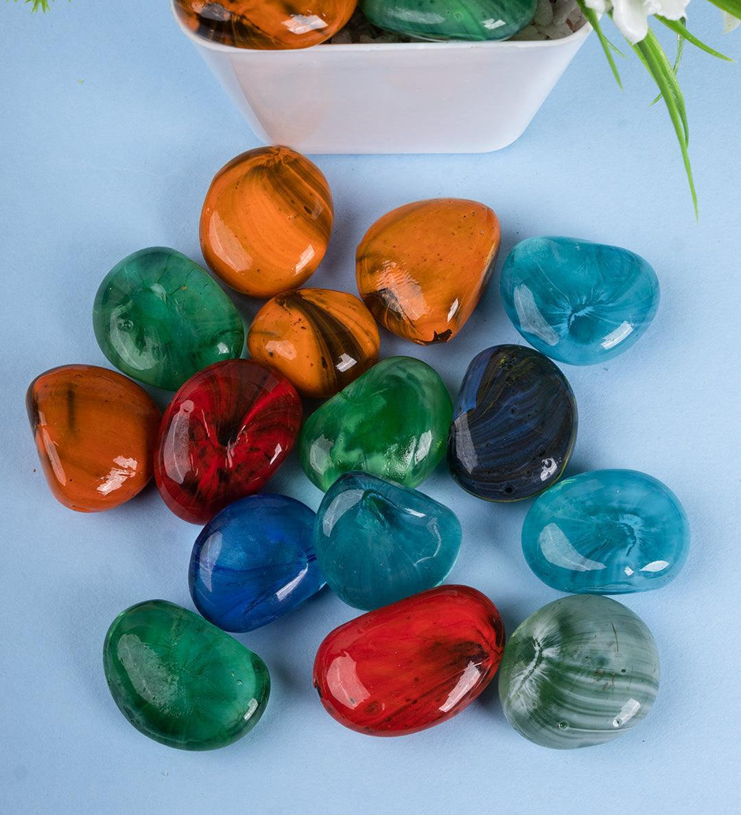 Decorative Pebbles, Multicolour, Glass - MARKET 99